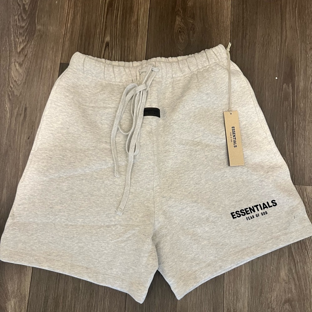 Essentials Light Gray Athletic Shorts